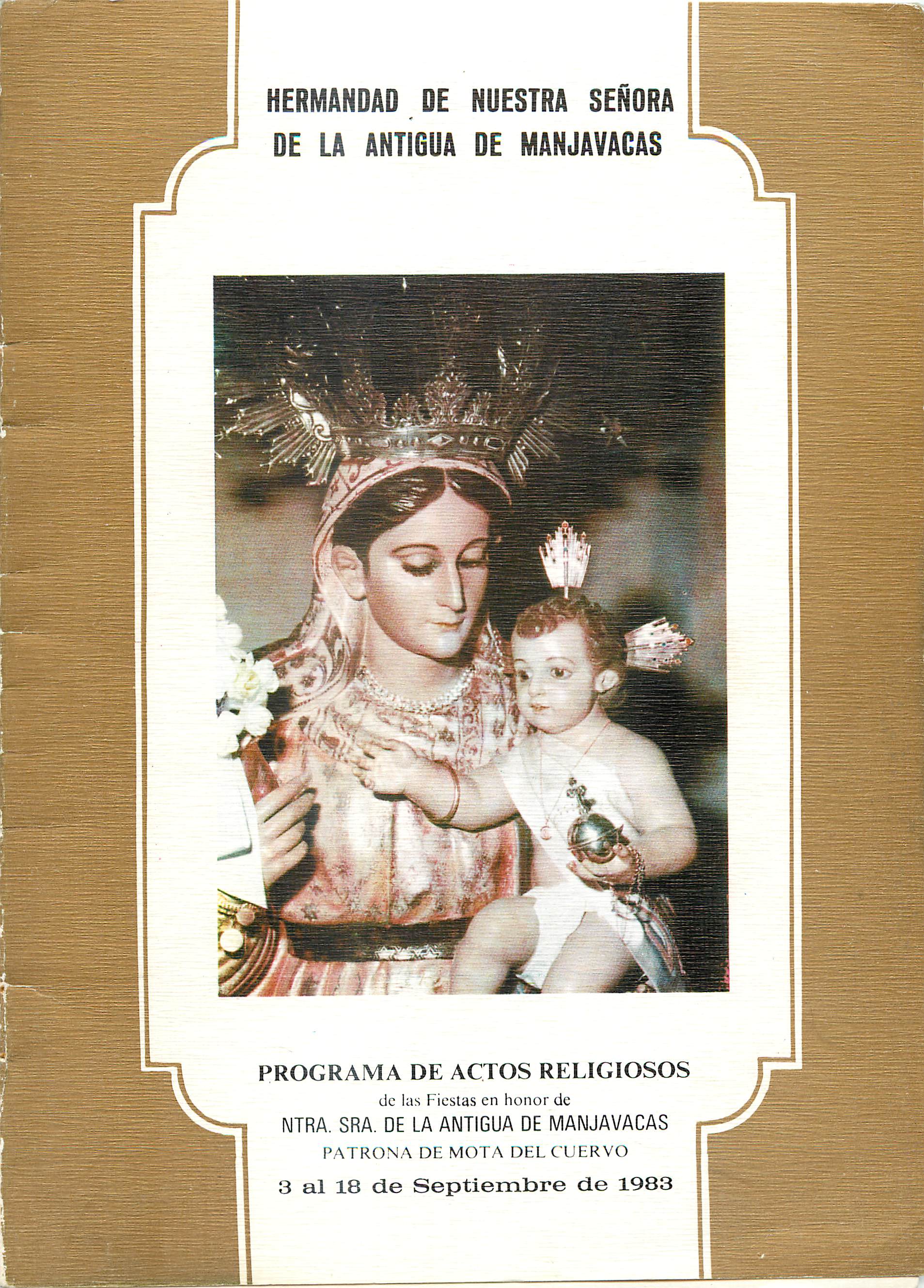 Fiestas de Nuestra Señora de la Antigua de Manjavacas 1983 Mota del Cuervo
